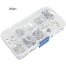 260 Pcs Wear Resistance Stainless Steel Washer Spring Pad Assortment Tool Set
