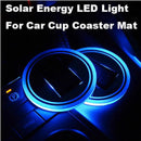 1Pc Solar Cup Pad Car Accessories LED Light Cover Interior Decoration Lig IQC