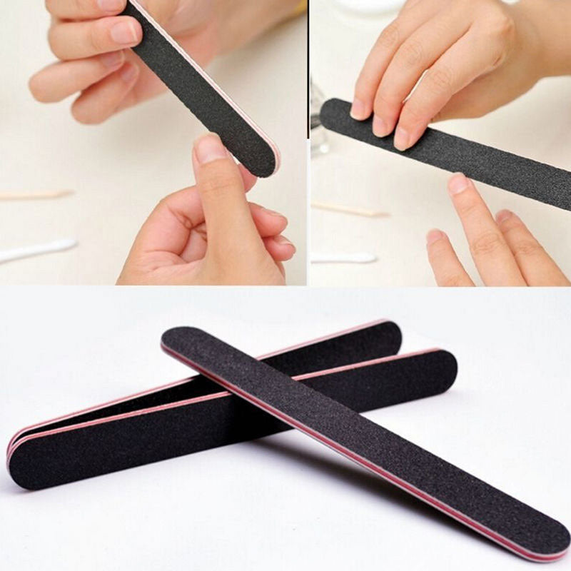 3Pcs Nail Files Sanding 100/180 Square Double Side Nail Art Tips Manicure