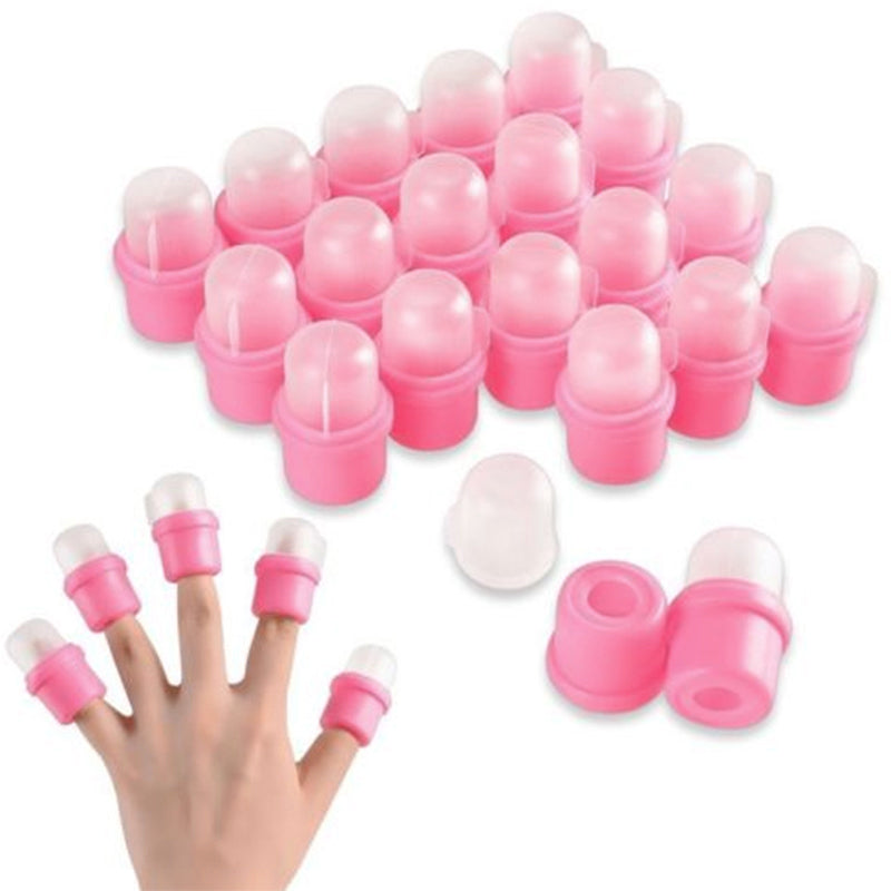20x Wearable Nail Acrylic Soaker Kits Polish Remover Uv Gel Removal Cap Tip Set