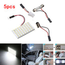 5 Set Car Festoon T10 BA9S White LED 48SMD Panel Interior Dome Map Light KVM