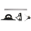 12" Combination Protractor Tri- Square Angle Ruler Machinist Measuring Tools try