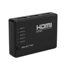 5 PORT HDMI Splitter Switch Selector Switcher Hub+Remote 1080p For HDTV FPQ