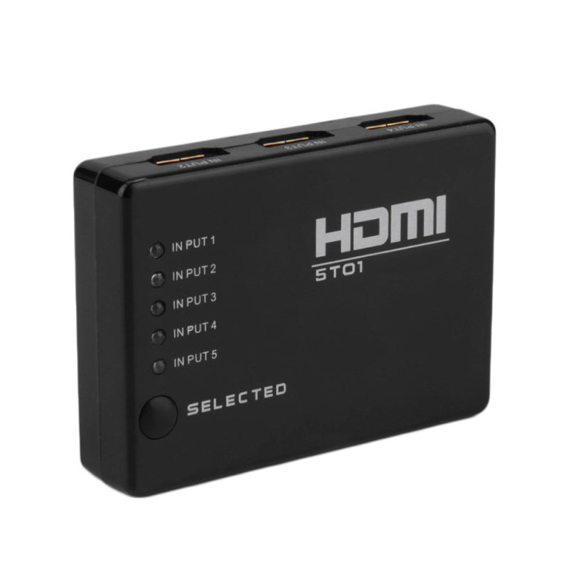 5 PORT HDMI Splitter Switch Selector Switcher Hub+Remote 1080p For HDTV FPQ