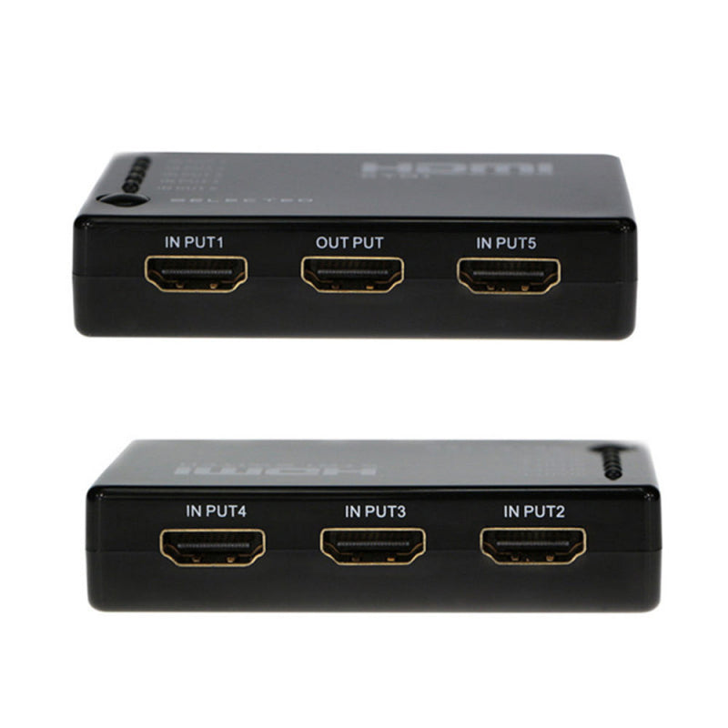 5 PORT HDMI Splitter Switch Selector Switcher Hub+Remote 1080p For HDTV FPQ