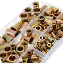 Rivet Nut Tool Kit 175pcs Mixed Zinc Yellow Plated Steel Rivnut Insert Nc