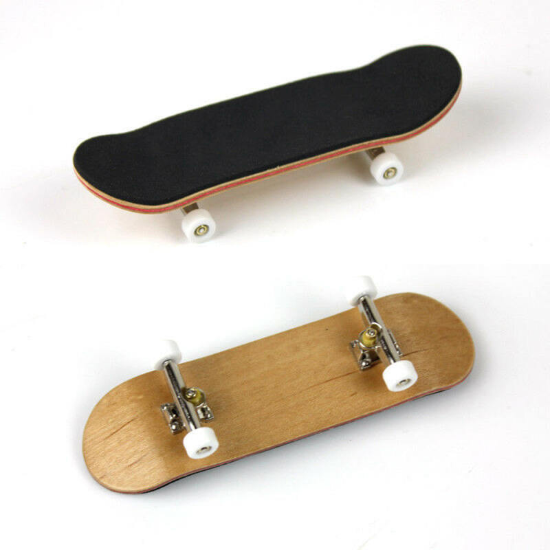 New Complete Wooden Fingerboard Finger Skate Board Grit Box Foam Tape Mapl GNG