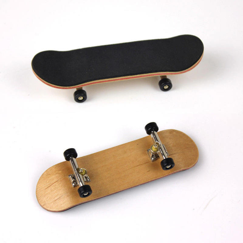 New Complete Wooden Fingerboard Finger Skate Board Grit Box Foam Tape Mapl GNG