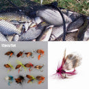 12pcs Fly Fishing Flies Assortment Trout Fly Fishing Flies Wet Dry Fli OKT