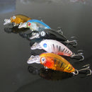 5x Minnow Fishing Lures Bass Crankbait Hooks Tackle Crank Baits + Fishi RVN