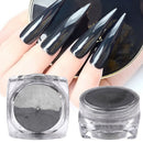 0.5G Mirror Black Nail Powder Pretty Nail Art DIY Chrome Pigment Glitter Dust