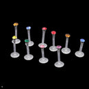 16pcs Lip Piercing Labret Stud Monroe Madonna Plugs Multi Color Bars Barbe HQQ