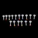 16pcs Lip Piercing Labret Stud Monroe Madonna Plugs Multi Color Bars Barbe HQQ