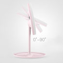 Folding Mirror LED Lighting Make Up Mirror USB Rechargeable With Storag XTA KLI