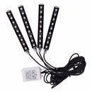 4pcs 9 LED Car Interior Lights Footwell Strip Light Atmosphere Decor Lamp  ZFU