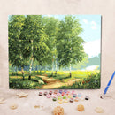 Canvas DIY 16*20 inch Home Plant Wall Art Oil Hand Painting Picture Dec OMS