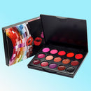 15 Colors Makeup Lip Gloss Matte Lipstick Cosmetic Palette Tool Set For  CRV