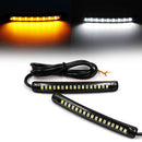 2x Flexible 17 LED Strip Light Brake Turn Signal Indicator Red+Amber Motorcycle