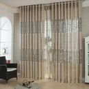 Leaf Tulle Window Curtain Door Drape Panel Sheer Scarf Valance Room Home Balcony