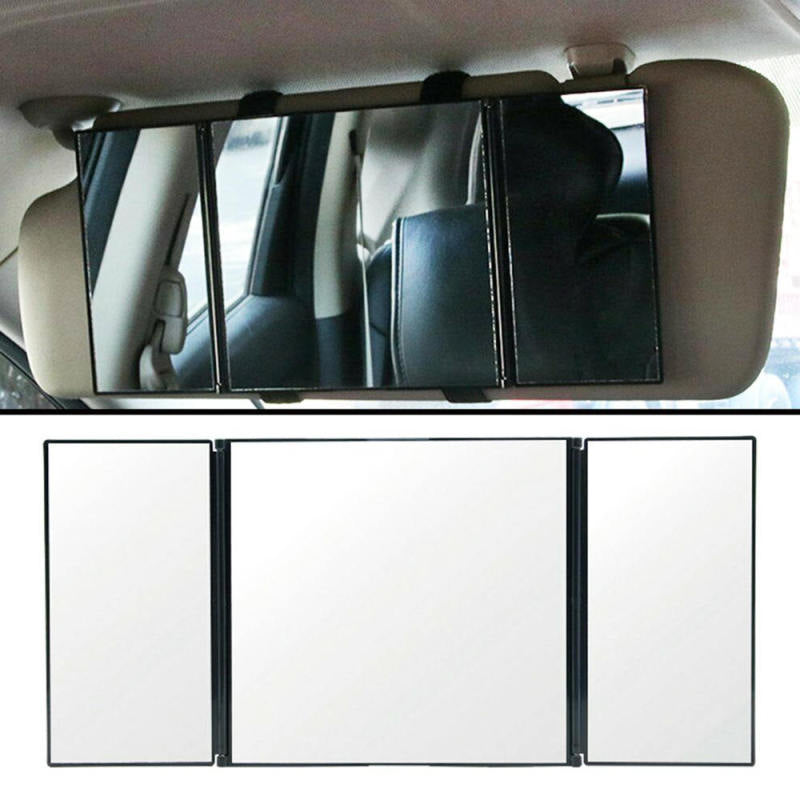 Car Vanity Mirror Folding Car Visor Mirror Adjustable Auto Makeup Mirror  YMV