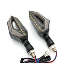 2Pc Universal Motorcycle 18-LED Amber Turn Signal Blue DRL Indicator Light UOW