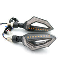 2Pc Universal Motorcycle 18-LED Amber Turn Signal Blue DRL Indicator Light UOW
