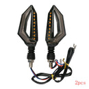 2Pc Universal Motorcycle 18-LED Amber Turn Signal Blue DRL Indicator Light UOW
