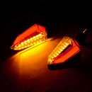 2x Motorcycle 18LED Amber Turn Signal Indicator Lights 9LED Red Brake La IVV