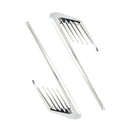 2 Chrome Car Side Air Vent Fender Cover Hood Grille Pointed Decorative St DRU