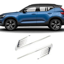 2 Chrome Car Side Air Vent Fender Cover Hood Grille Pointed Decorative St DRU