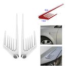 2 Chrome Car Side Air Vent Fender Cover Hood Grille Pointed Decorative St DRU