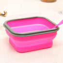 Collapsible Lunch Box Food Container Picnic Storage Portable Bento  Bowl Spoon