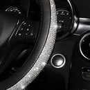 1Pc New Car Truck Steering Wheel Cover Bling Rhinestone Leather Univers NNZ