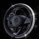 1Pc New Car Truck Steering Wheel Cover Bling Rhinestone Leather Univers NNZ