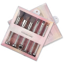 Zodiac Shape Brush Makeup Powder Foundation Blush Cosmetic 6pc Portable Tool Set