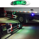4Pc Green 3LED Side Marker Trailer Sealed Light Clearance Waterproof Lamp 12-24V