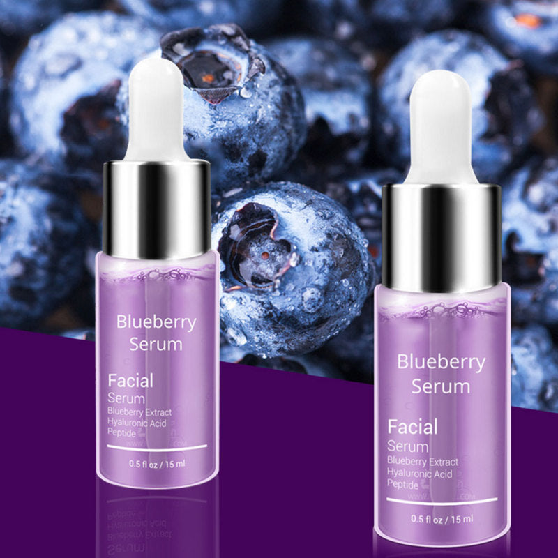 Unisex Blueberry Hyaluronic Acid Serum Essence Oil Facial Moisturizing Whitening