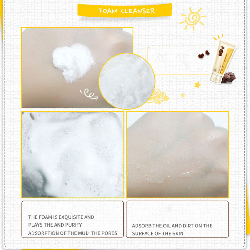 Pore Terminator Deep Cleansing Foam Volcanic Mud Facial Cleanser Moisturiz DKY