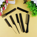 10 piece Hair Styling Comb Set Professional Black Hairdressing Brush Barbers nb