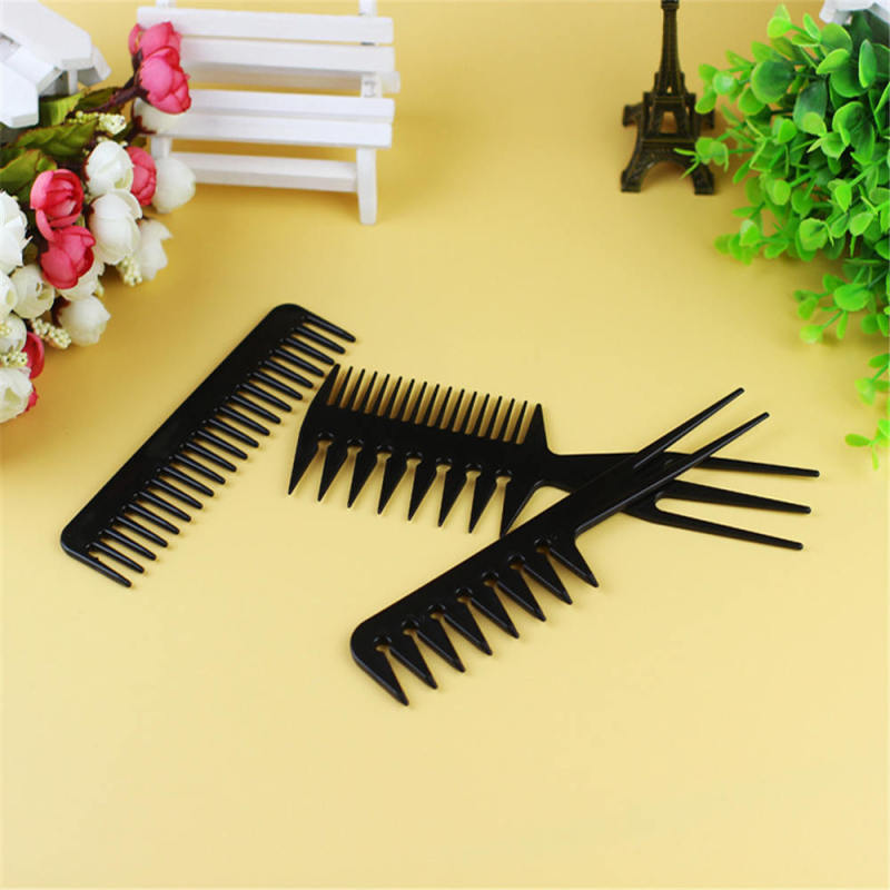 10 piece Hair Styling Comb Set Professional Black Hairdressing Brush Barbers nb