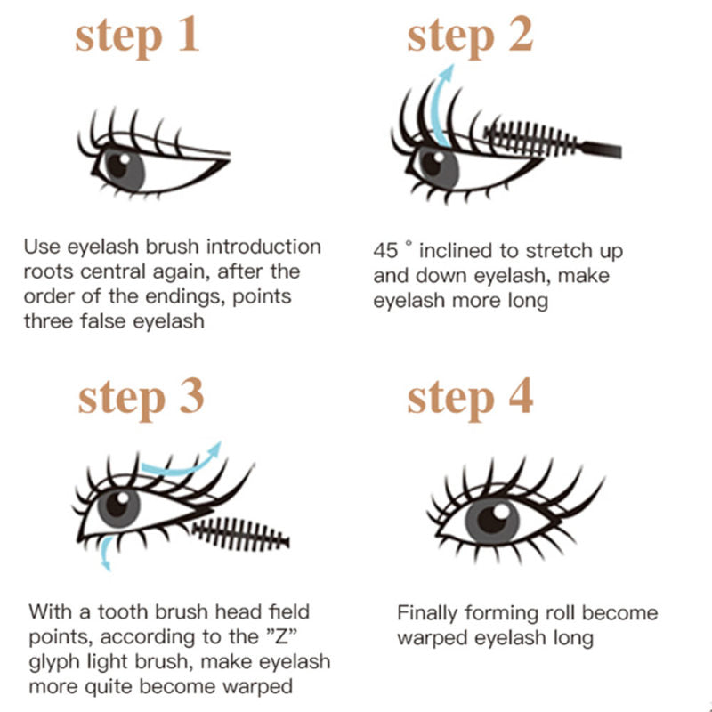 Pudaier Waterproof Silk Fiber Mascara Black Curling Thick Long Lengthen La OAM