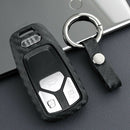 1 Matte Carbon Fiber Look Smart Car Key Case Holder Protector For Audi Acc FGR