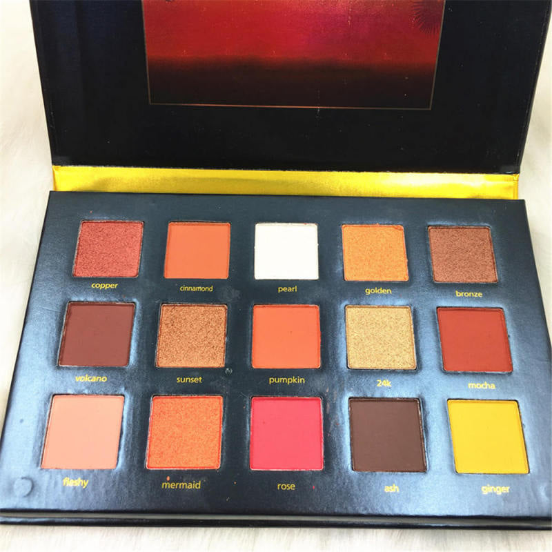 Professional 15 Colors Beauty Glazed Sunset Eyeshadow Eye Shadow Palet ZRE