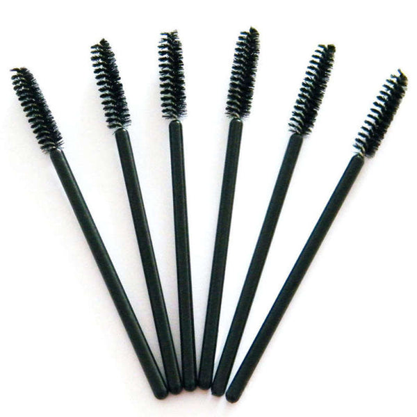 Lot 100PCS Plastic + Fiber Disposable Mascara Wands Eyelash Brush Lash Extention