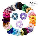 36PCS Women Gilding Elastic Hair Rope Scrunchie Ponytail Holder Flannel Headband