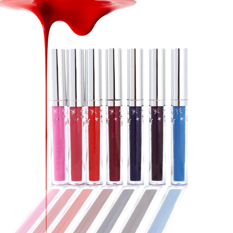 Lip Gloss Suit Fashion Makeup Professional 1 Boxes Lipstick Suit Set 7 Color