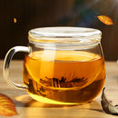 Clear Glass Heat Resistant Milk Tea Mug Coffee Cup with Tea Infuser Filt RTD
