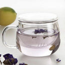 Clear Glass Heat Resistant Milk Tea Mug Coffee Cup with Tea Infuser Filt RTD