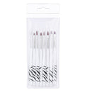 8 PCS/Set White Nail Art Design Brush Pen Fine Details Tips Drawing Painting Set