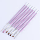 7x Acrylic Nail Art Pen Tips UV Builder Gel Painting Brush Manicure Set Hot RJK